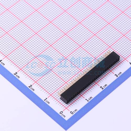 排母 X1321FV-2x28-C43D24 插件,P=1.27mm 2x28P 方孔 电子元器件