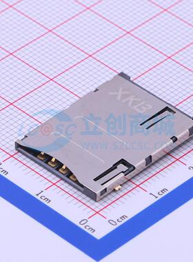 SIM卡连接器 XKSIM-220 SMD 自弹式 MicroSIM卡 卡座 1.9mm Micro