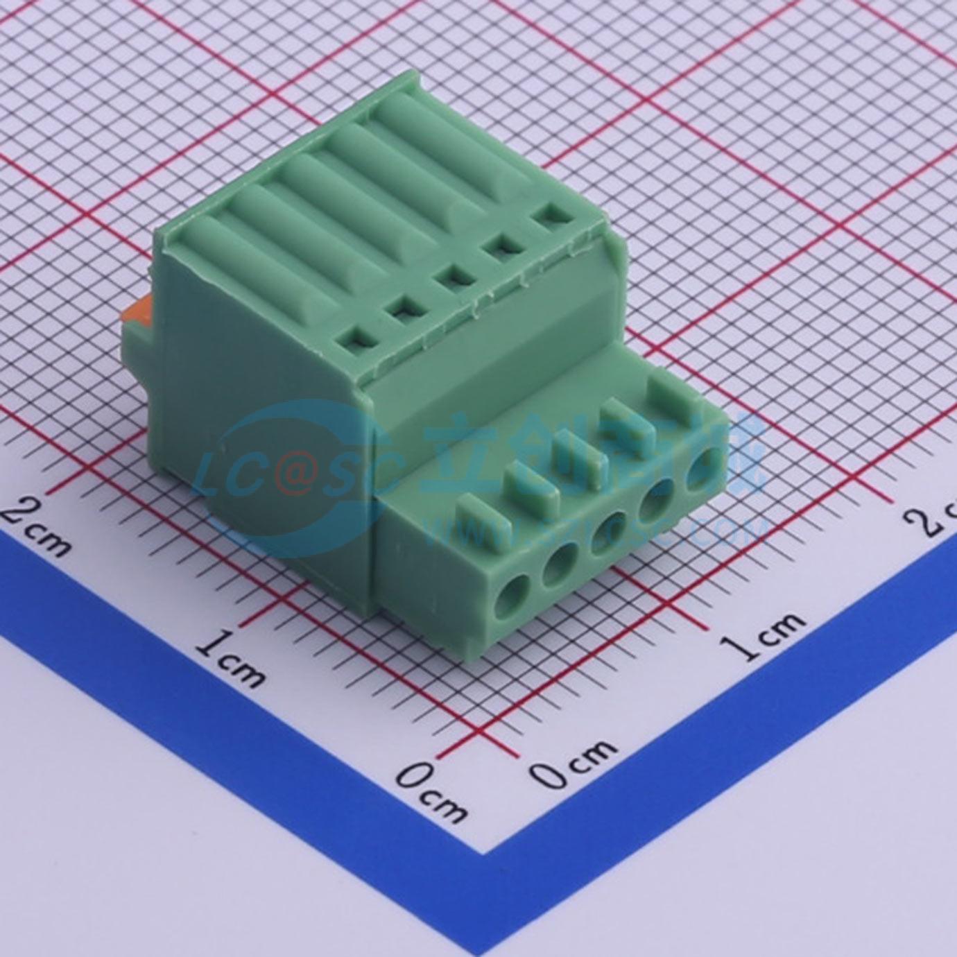 插拔式接线端子 KF2EDGKD-2.5-5P P=2.5mm 插头 1x5P 电子元器件