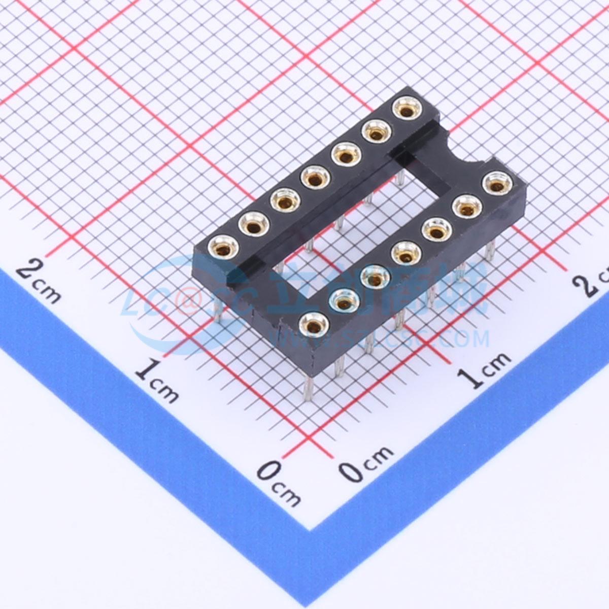 IC/晶体管插座 IC254V-12-14-0743 DIP-14 2.54mm 电子元器件配单