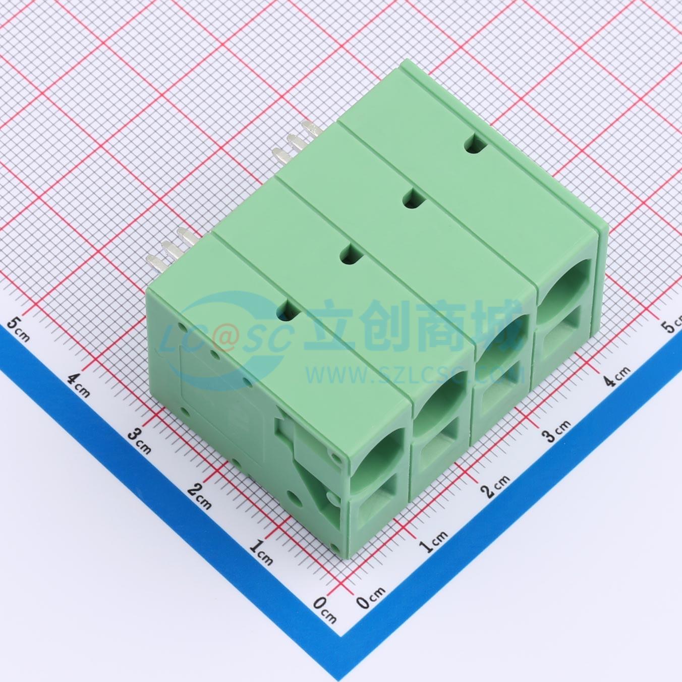 弹簧式接线端子 KF205VA-10.0-4P P=10mm 原装 电子元器件配单