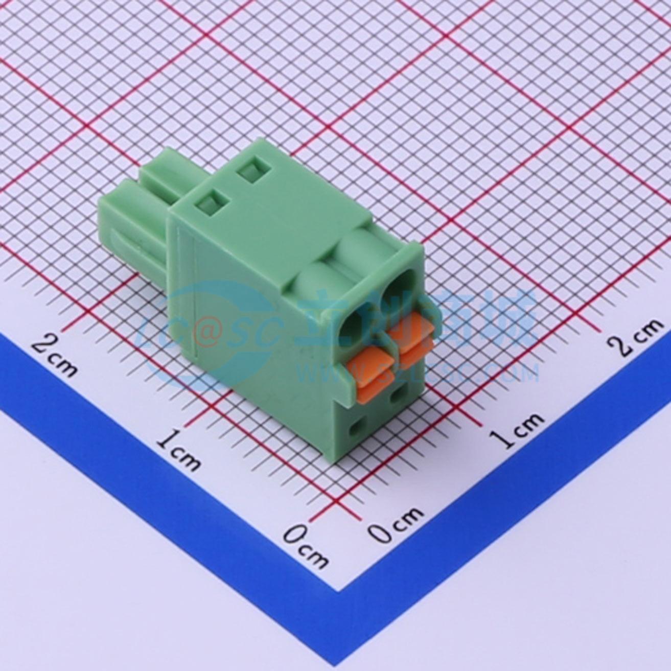 插拔式接线端子 KF2EDGKD-3.5-2P P=3.5mm 插头 1x2P 电子元器件