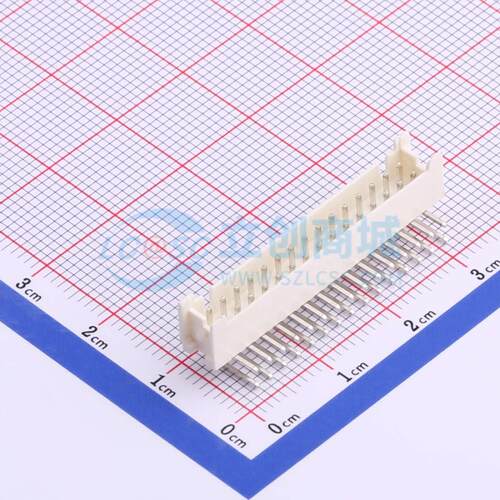 线对板针座 HX20017-30WAP WH 弯插,P=2mm 2x15P 弯插 电子元器件