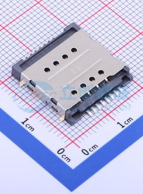 SIM卡连接器 SIM-020X SMD 拔插式 MiniSIM卡 卡座 2.85mm MiniSI