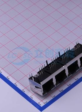 以太网连接器 RJHSE538404 弯插 有屏蔽 带LED 原装