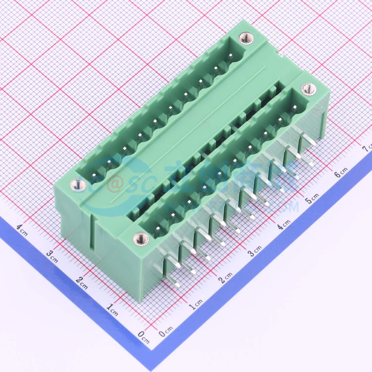插拔式接线端子 KF2EDGRHM-5.08-2*10P 弯插,P=5.08mm 板端/插座-