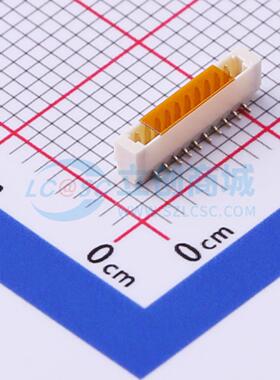 线对板针座 M0800VS-10-GN SMD,P=0.8mm 1x10P 立贴 电子元器件