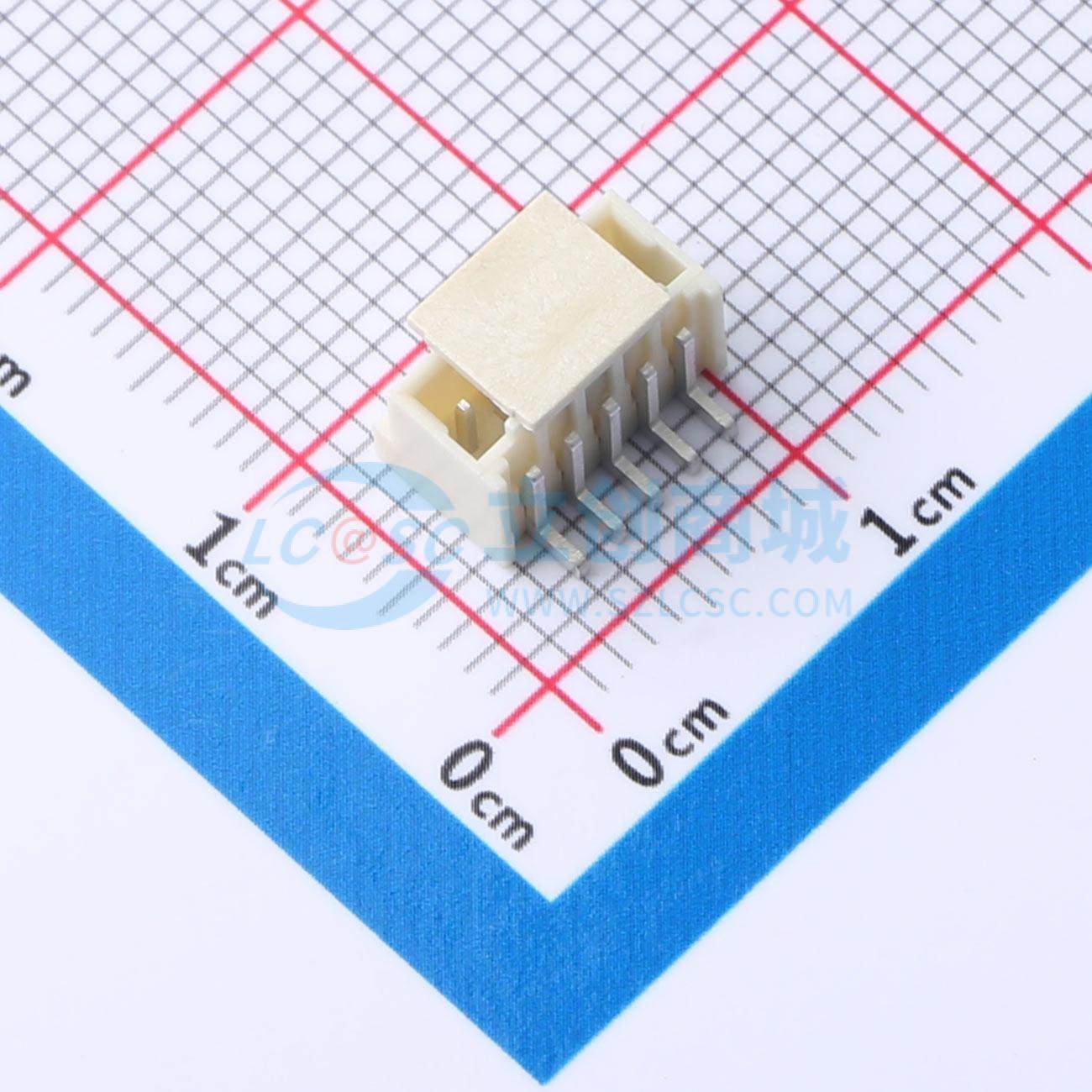 线对板针座 HC-ZE1.5-5PLT SMD,P=1.5mm 1x5P 立贴 电子元器件