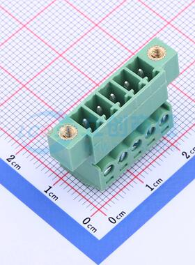 插拔式接线端子 DB2EKRP-3.81-5P-GN-S P=3.81mm 插头 1x5P 原装