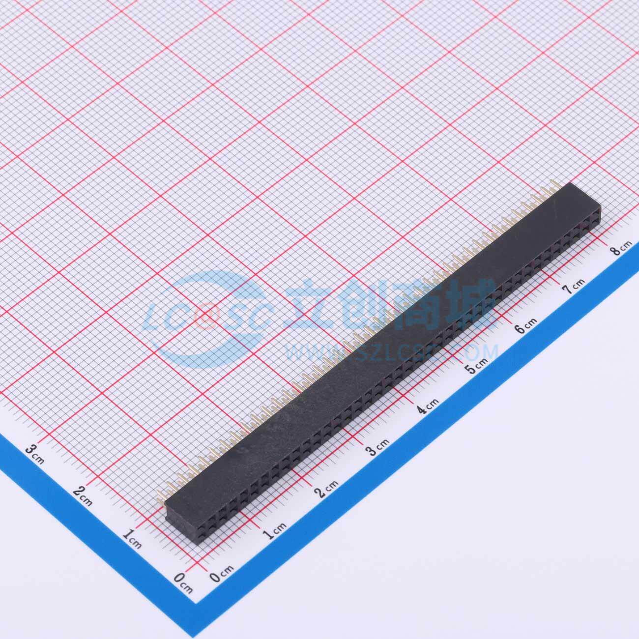 排母 ZX-PM2.0-2-40PY 插件,P=2mm 2x40P 方孔 电子元器件配单