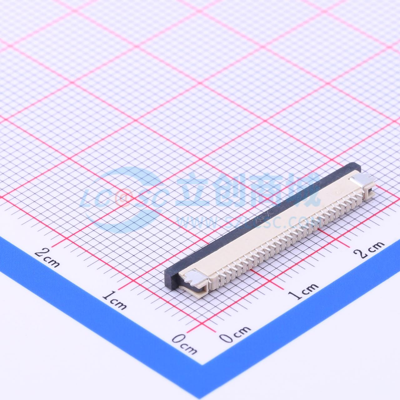 FFC/FPC连接器 AFC08-S26ECC-00 SMD,P=0.8mm,卧贴 抽屉式 26P 上