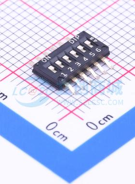 拨码开关 DHNF-06-V-T/R SMD-12P,4.5x8.9mm 原装 电子元器件配单