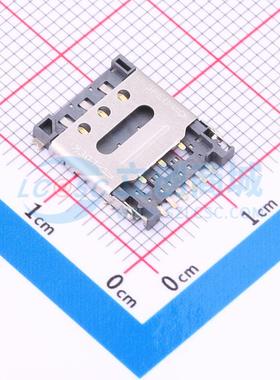SIM卡连接器 ZX-NSIM-281.4J SMD 翻盖式 NanoSIM卡 卡座 1.4mm N
