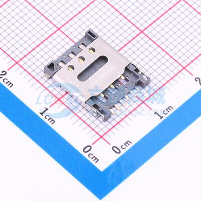 SIM卡连接器 ZX-NSIM-281.4J SMD 翻盖式 NanoSIM卡 卡座 1.4mm N