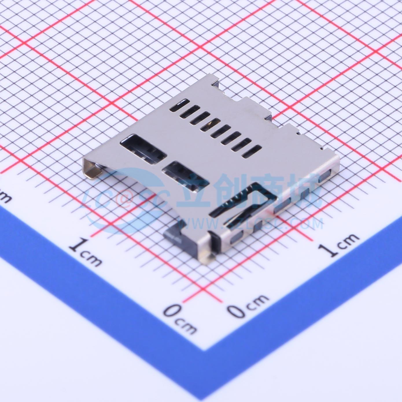 SD卡/存储卡连接器 TF-016-P3 SMD 自弹式 MicroSD卡(TF卡) 卡座