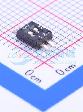 拨码开关 DHNF-02-V-T/R SMD-4P,3.8x4.5mm 原装 电子元器件配单