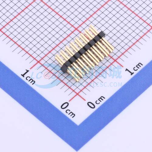 排针 X1321WV-2x08J-C30D23 插件,P=1.27mm 2x8P 方针 电子元器件