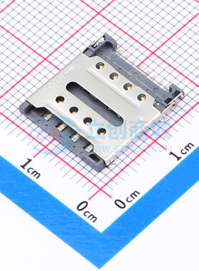SIM卡连接器 SIM203-FYB8AH1.5 SMD 翻盖式 MicroSIM卡 卡座 1.5m