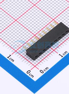 排母 X4611FV-09-C43D28 插件,P=2mm 1x9P 方孔 电子元器件配单