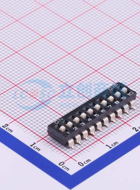 拨码开关 DM-10-V SMD-20P,6.2x26.3mm 原装正品 电子元器件配单