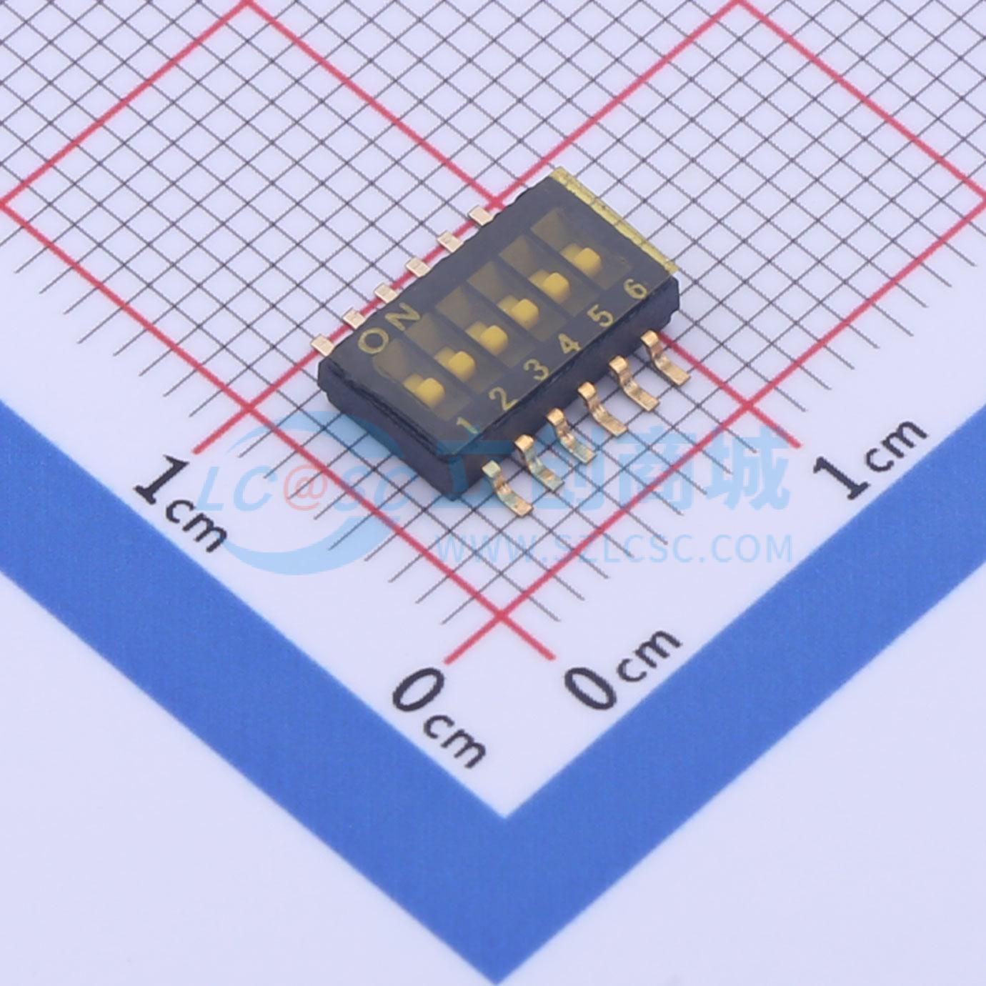 拨码开关 THS106 SMD-12P,5.4x9.2mm 原装正品 电子元器件配单