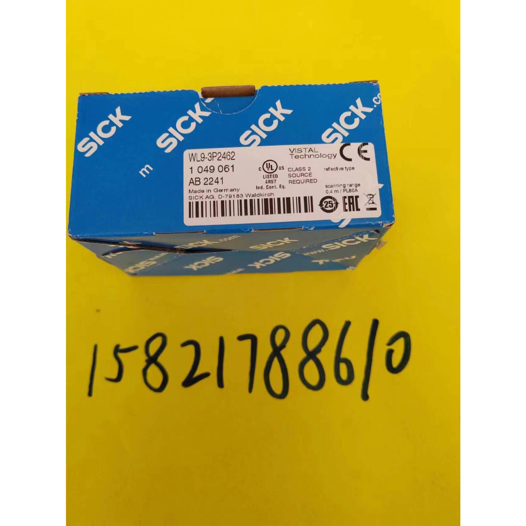 现货SICK西克镜反射光电传感器WL9-3P2462 1049061全新原装正品
