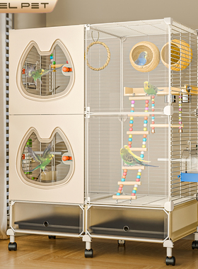 鹦鹉笼鸟笼大号防逃防溅八哥虎皮玄凤牡丹饲养专用观赏笼豪华别墅