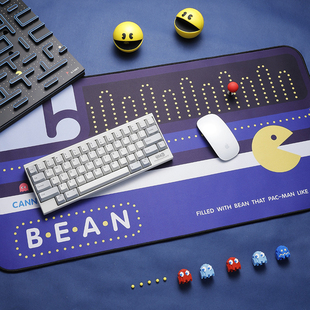 WZZZTY超大号鼠标垫吃豆游戏办公室桌垫加厚锁边电竞游戏键盘垫子