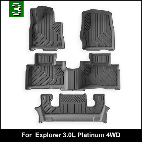 适用于20款福特探险者Ford Explorer 3.0L Platinum 4WD汽车脚垫