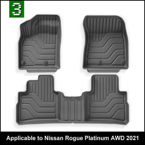 适用于21款奇骏Nissan Rogue Platinum AWD汽车脚垫全TPE后备箱垫