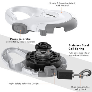 新款亚马逊宠物用品宠物牵引器狗狗防爆冲牵引带不卡绳遛狗