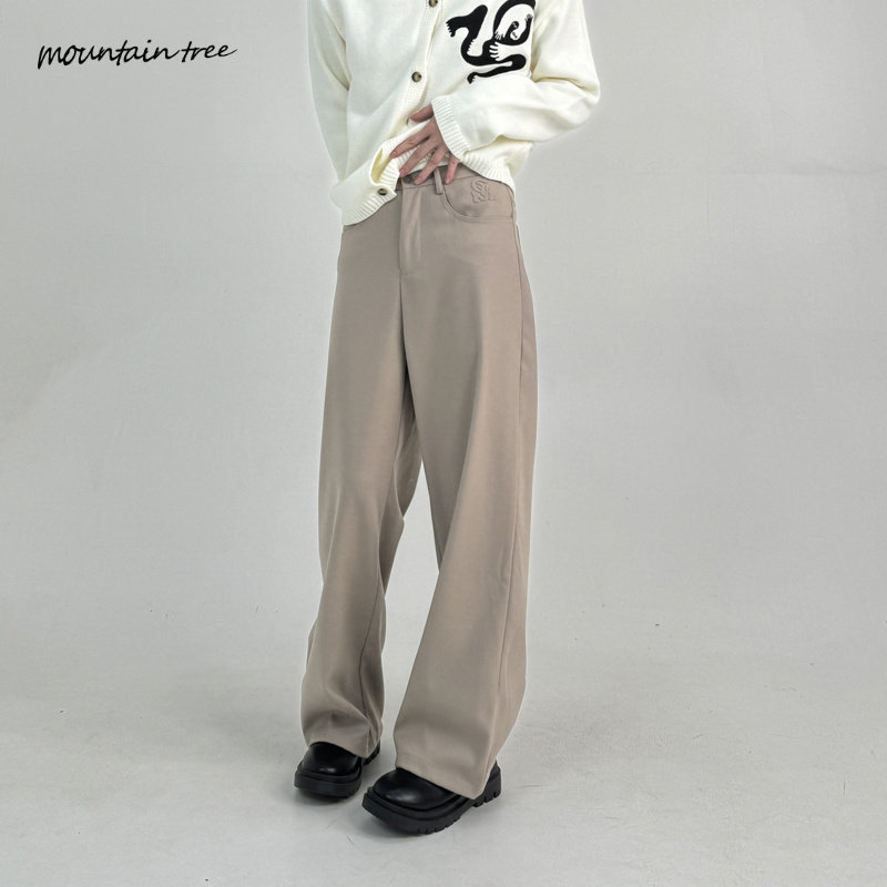 mountain tree秋冬TR面料简约垂感西裤显瘦宽松休闲裤直筒百搭