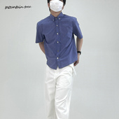 mountain 男百搭春夏 衬衫 tree短款 cleanfit复古格纹廓形格子短袖