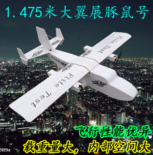 有为模型ft航模飞机 豚鼠号航模固定翼双发大翼展航模飞机 运输机