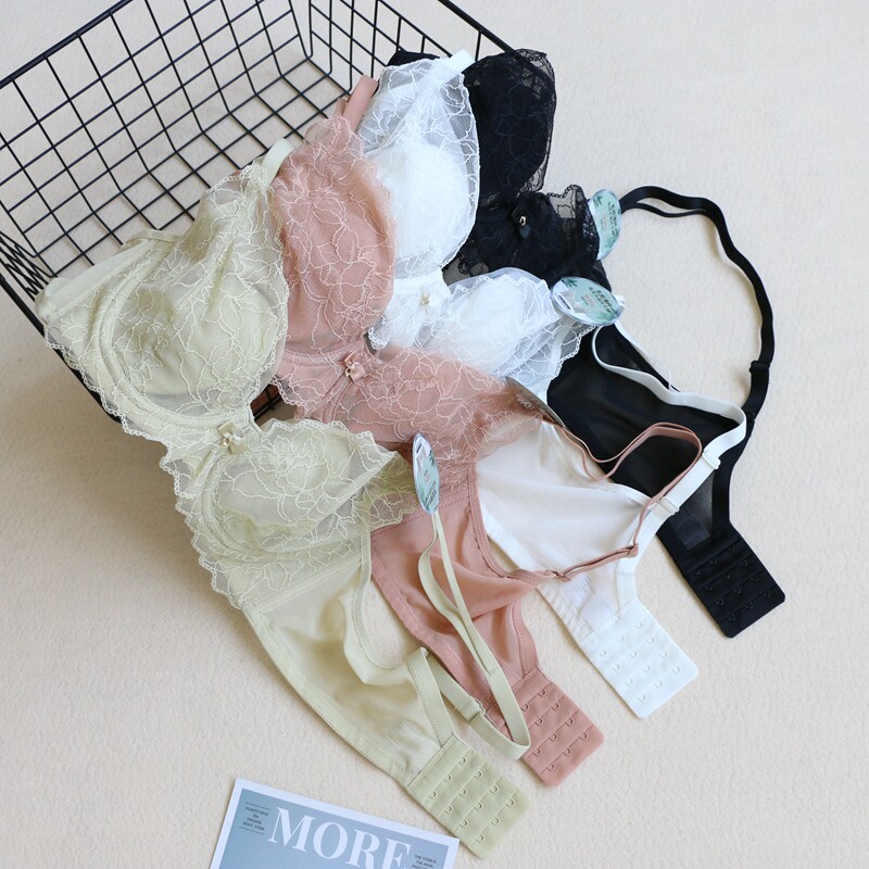 性感收副乳上托软钢圈乳胶内衣女