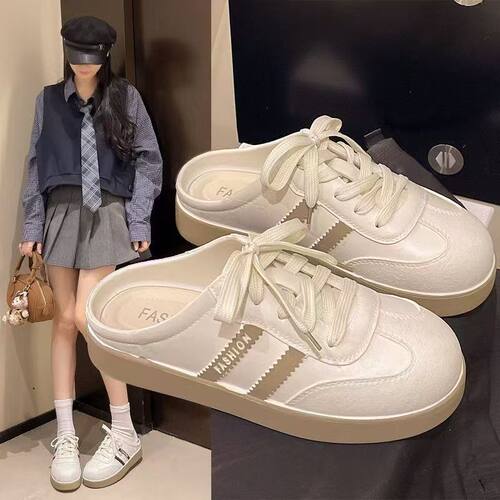 百搭学院风网红户外懒人包头鞋