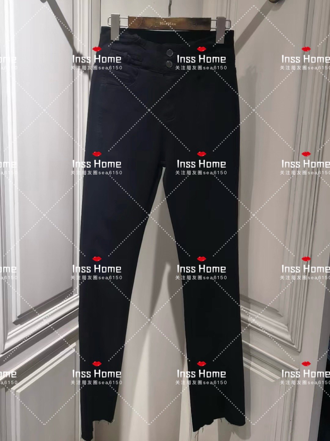 6241131651美姿宝莲MixMax国内代购2024春黑色修身牛仔裤539