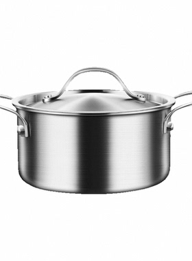 新款316抗菌不锈钢汤锅家用厨房双耳小汤锅加厚健康无涂层蒸煮锅