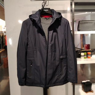 高品质男士连帽中长款棉服秋冬棉衣防风修身衣服上衣棉袄2980