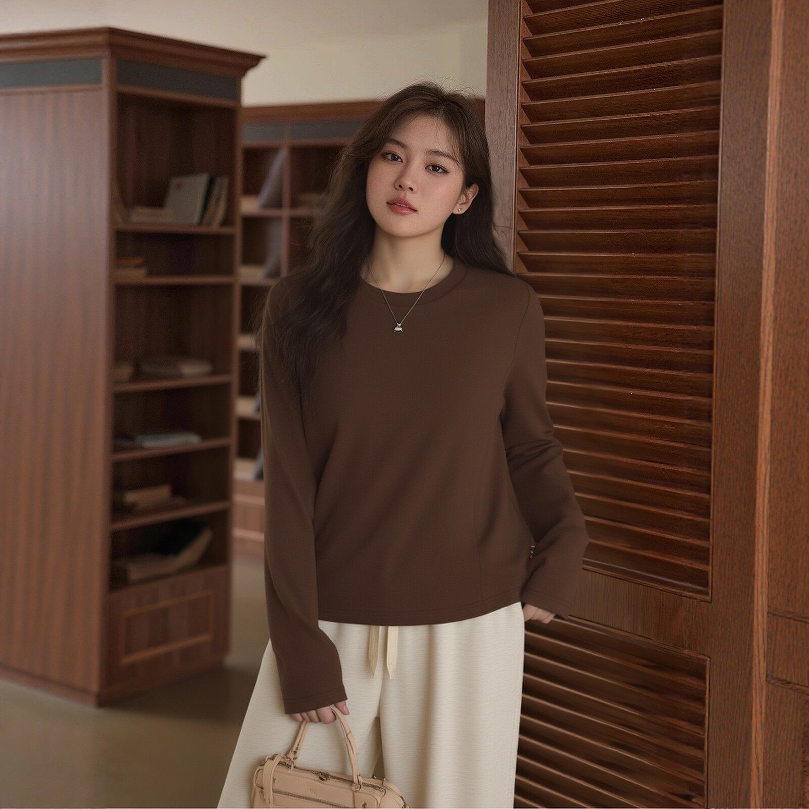 240斤胖mm的大码打底衫女装遮肚子美拉德咖外穿针织T恤3580