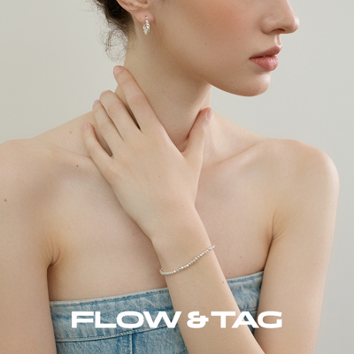 FlowTag 纯银925个性小众设计碎银子轻奢简约冷淡风百搭手链手镯