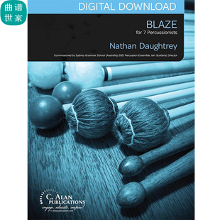 打击乐团 Blaze 打击乐七重奏合奏 总谱 分谱 MP3 打击乐7重奏