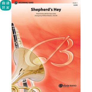 1.0级 管乐合奏牧羊人的嘿嘿Shepherd's Hey比赛曲目总谱分谱 MP3