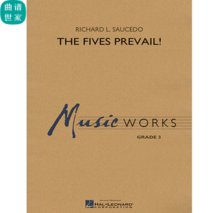 活力五拍序曲The Fives Prevail! 3.0级 管乐合奏 总谱 分谱 MP3
