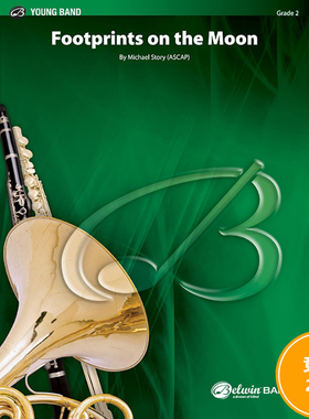 管乐总谱  月球上的足迹Footprints on the Moon2.0级总谱分谱MP3