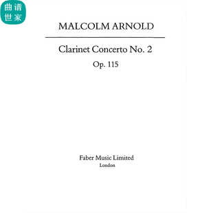 Clarinet Concerto No.2 op.115 单簧管钢琴2乐章 附单簧管独奏谱