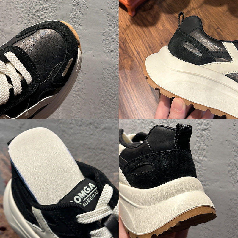 万象润禾-发泡底德训鞋女2026春季复古运动阿甘鞋女休闲百搭厚底