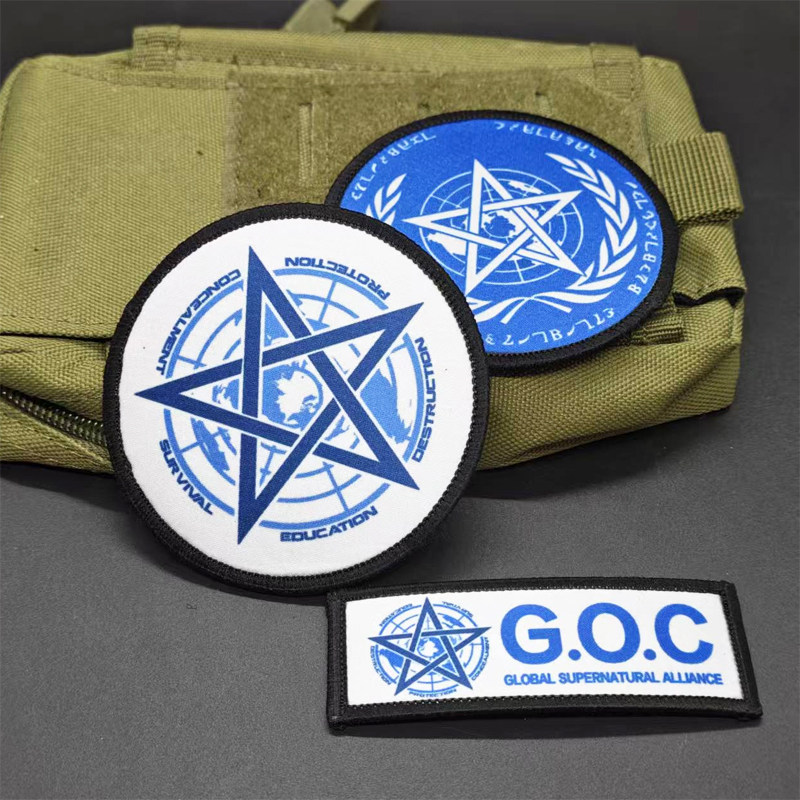G.O.C圆形战术徽章贴章scp全球超自然联盟魔术贴臂章户外包贴长条