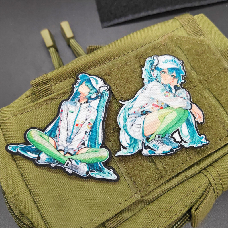 动漫少女初音未来异形魔术贴章机能战术徽章士气章臂章二次元包贴