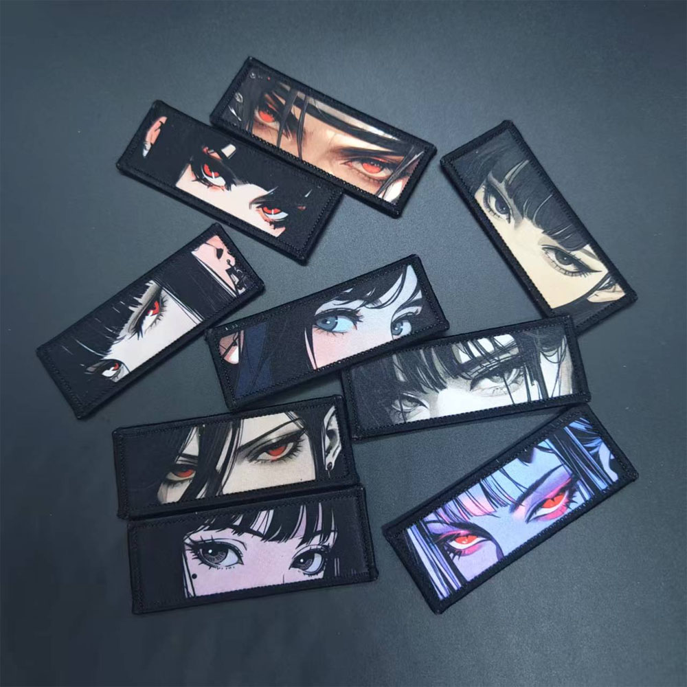二次元动漫角色眼神杀魔术贴章